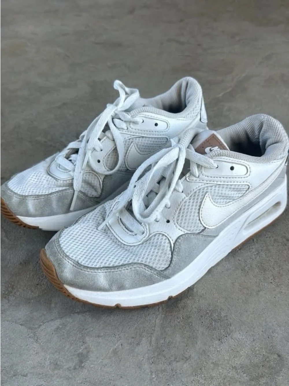 Nike Air Max White & Gray Women's Athletic Sneaker - Classic Style